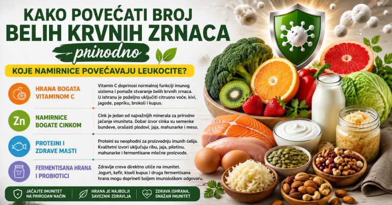 Kako povećati broj belih krvnih zrnaca prirodno – namirnice koje povećavaju leukocite i jačaju imunitet